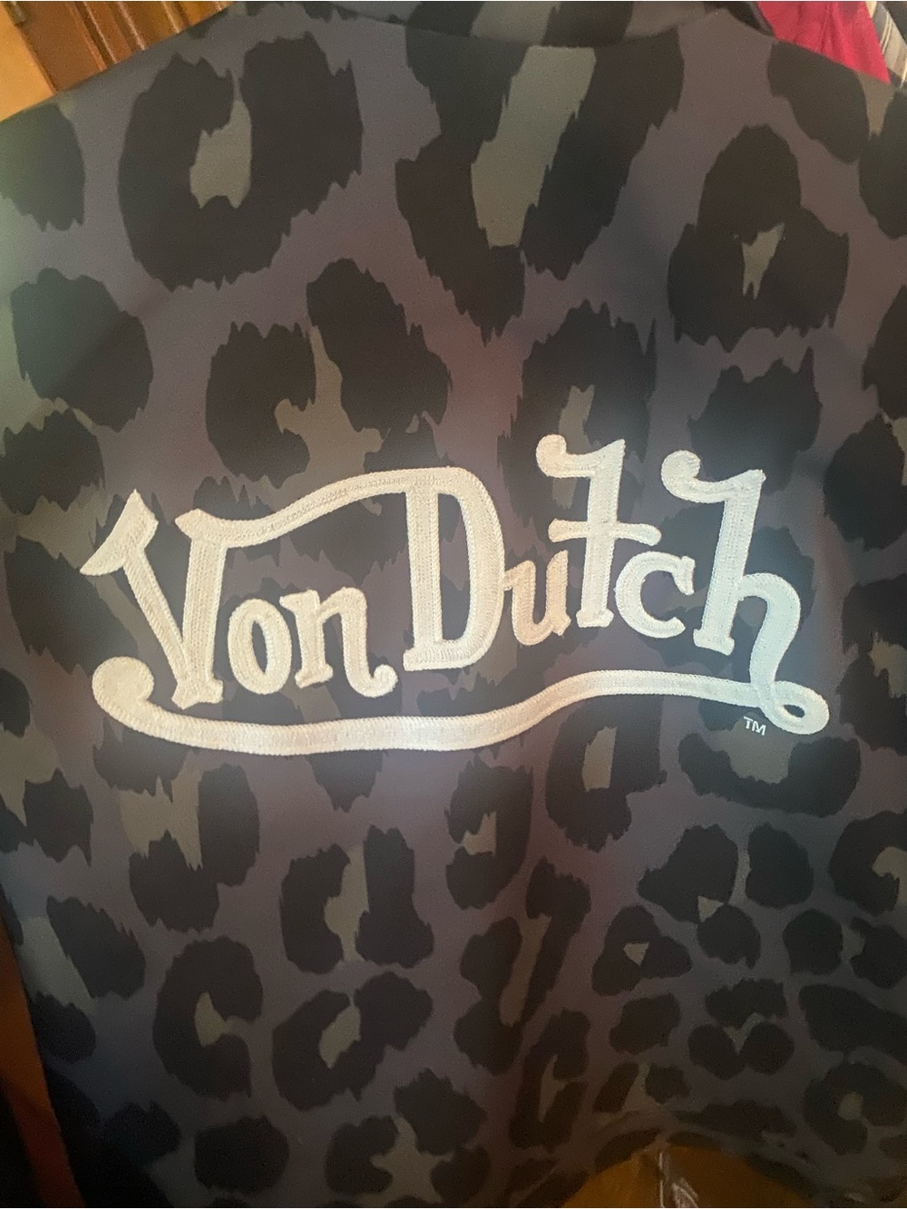 Von Dutch Black & Olive Leopard Camo Bomber Jacket - Picture 5 of 8